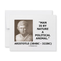 Man Is By Nature A Political Animal (Aristotle) Custom Invitations