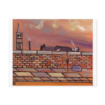 MAN LYING ON A WALL POST CARD