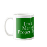 man of proper tea dark green mugs