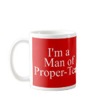 man of proper tea red mugs