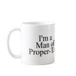 man of proper tea white mugs