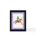 man on horse card