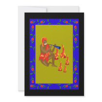 Man playing flute, Dancing Fire
