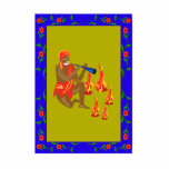 Man playing flute, Dancing Fire photo sculptures