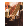 Man Playing the Piano and a Sexy Girl's Legs Postcards