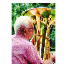 Man Playing Tuba Personalized Announcement
