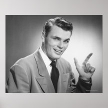 Man Pointing 2 Print