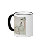 Man Putting into Motion a Wheel-Driven Well mugs