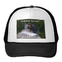 Man Reading Map With Bear Proof Trash Can 4 Mesh Hats