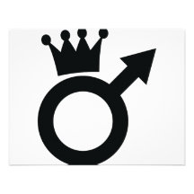 man sign with crown icon personalized invite