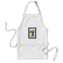 Man sleeping under monkey tree apron