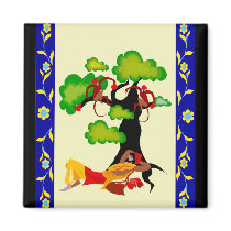 Man sleeping under monkey tree