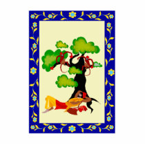 Man sleeping under monkey tree