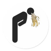 Man Vomiting Sticker
