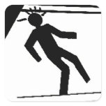 Man walks into a bar... square sticker