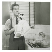 Man Washing Dishes tiles