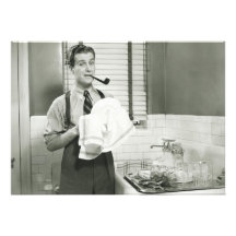 Man Washing Dishes Personalised Invite