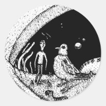 Man with Bird Sticker