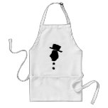 man with hat silouette black and white aprons