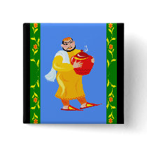 Man with pot of food