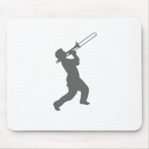 man with trombone mouse pads