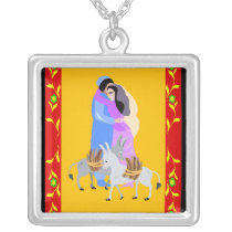 Man & Woman hugging with Donkeys
