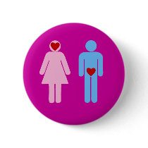 Man Woman Love Humour Tshirt Pinback Button