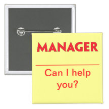 Manager Name Badge Button
