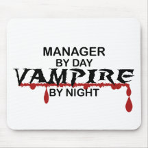 Manager Vampire by Night Mousepad