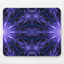ManaStar Blue - Geometric Fractal Pattern Mouse Pads