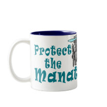 Manatee Diver Coffee Mug Protect the Manatee