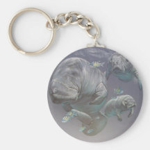 Manatee Family Keychains