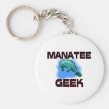 Manatee Geek Key Chain