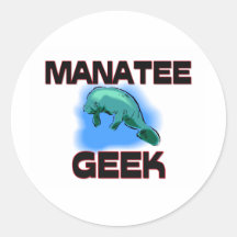 Manatee Geek Sticker