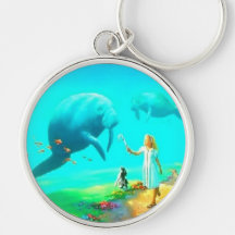Manatee Keychain