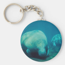 Manatee Photo Keychain