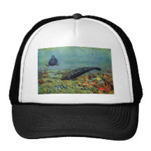 Manatees and Colourful Fish Trucker Hats