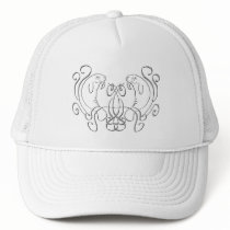 manatees silver embroidery mesh hat