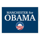 MANCHESTER for Obama custom your city personalised cards