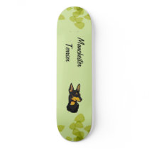 Manchester Terrier ~ Green Leaves Design Skate Board Decks