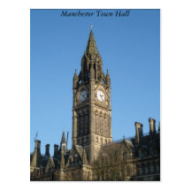 Manchester Town Hall Postcard