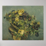Mand met viooltjes Poster