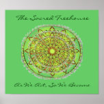 Mandala Art Poster green add text