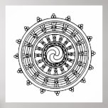Mandala black posters
