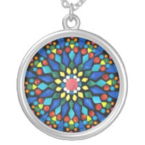 Mandala Gemstone Mosaic Necklace