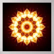 Mandala Golden Sun Posterdruck