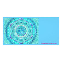 Mandala-Karte Türkis Individuelle Foto Karte