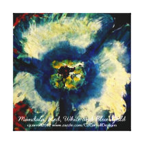 Mandala:Red,Whte and Blue-Gold by CJCarroll Gallery Wrap Canvas