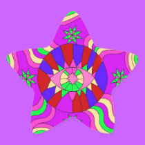 mandala star stickers