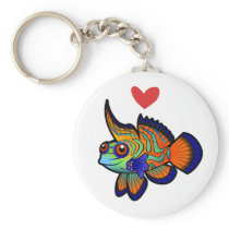 Mandarin / Dragonet Fish Love Keychain